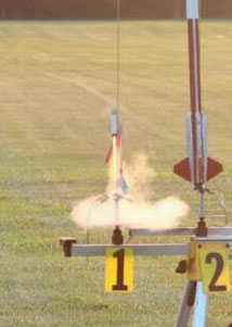"Semroc Hawk being launched at Buder Park."